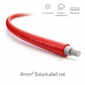 4mm² Solarkabel rot KBE Solar DB+ PV Kabel
