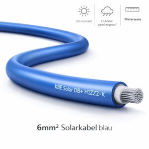 6mm² Solarkabel blau KBE Solar DB+ PV Kabel