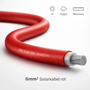 6mm² Solarkabel rot KBE Solar DB+ PV Kabel
