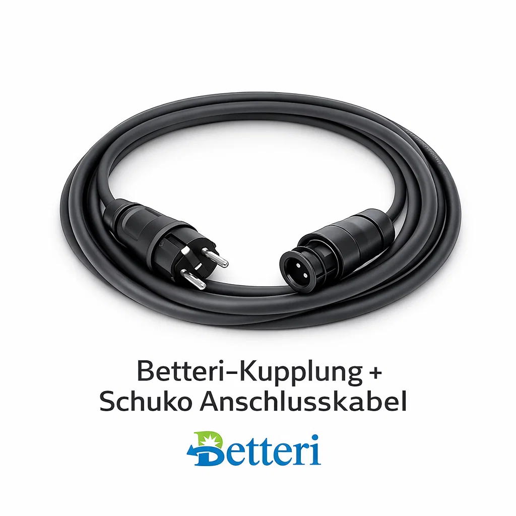 Betteri Kupplung Schuko Anschlusskabel Balkonkraftwerk