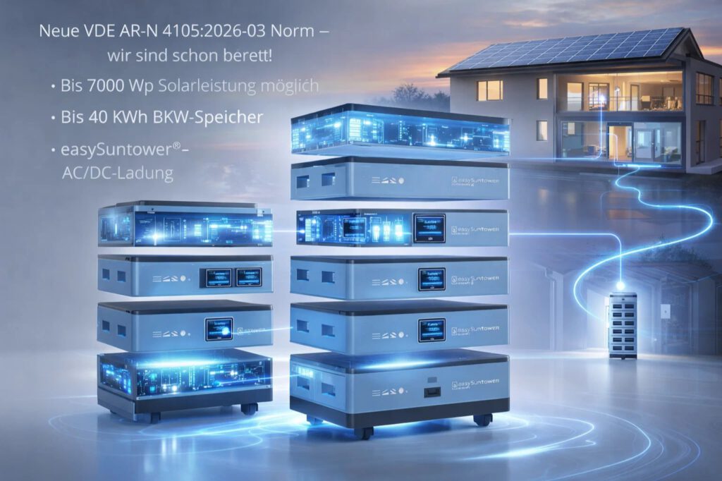 Neue VDE Norm März 2026 easySuntower 20kWh 6