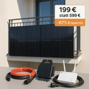 800W Balkonkraftwerk 2x 420W Glas Glas APsystems DS3-M WiFi