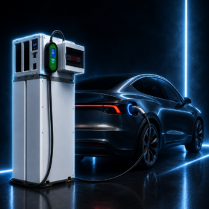 Elektroauto laden mit Wallbox mit Speicher und 7 kW Ladeleistung