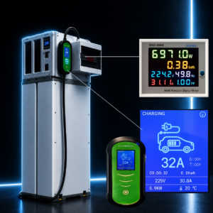 Wallbox mit Speicher 30 kWh und 7 kW Ladeleistung für Elektroauto