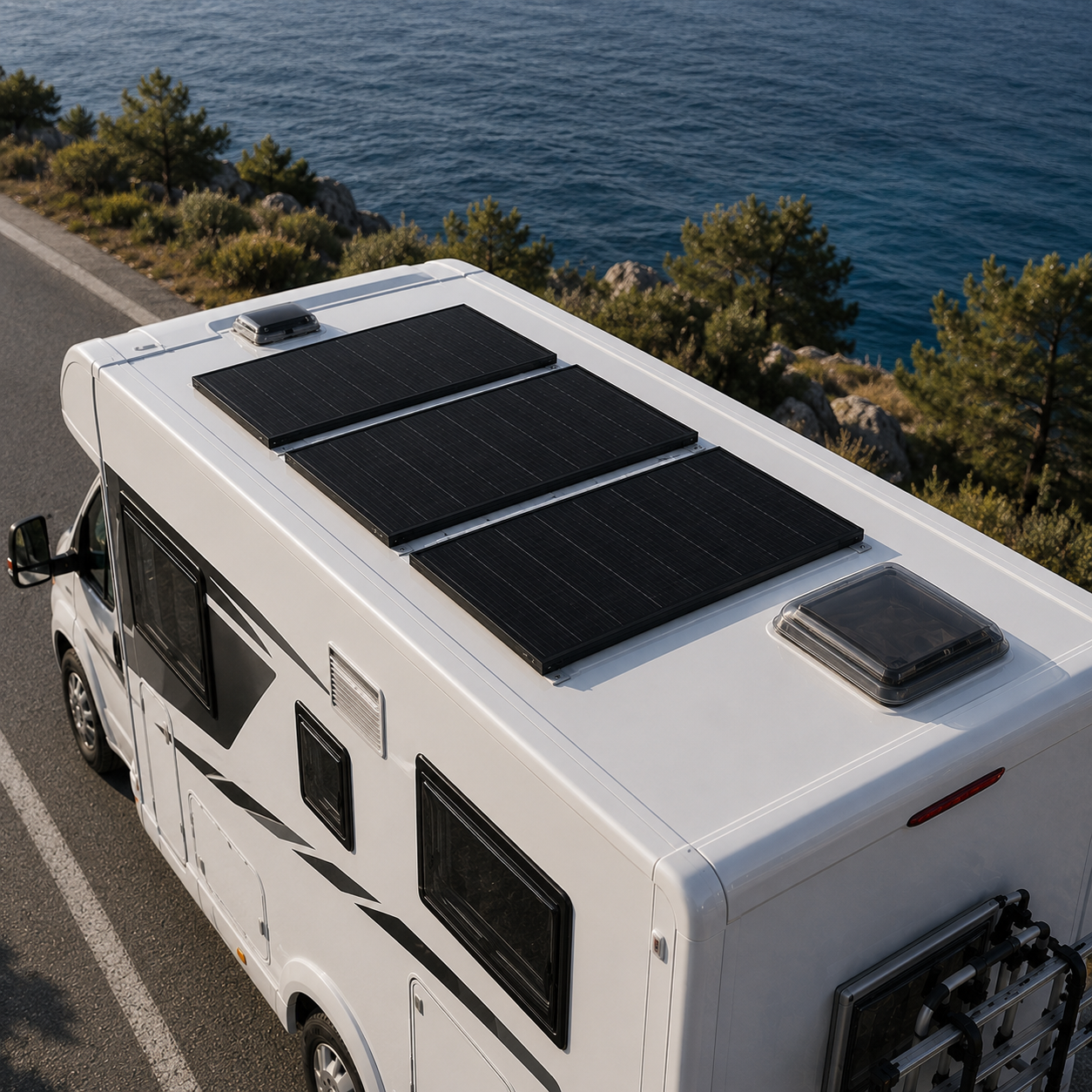 100 W Solarmodul 74V VOC Full Black Camping – Bild 2
