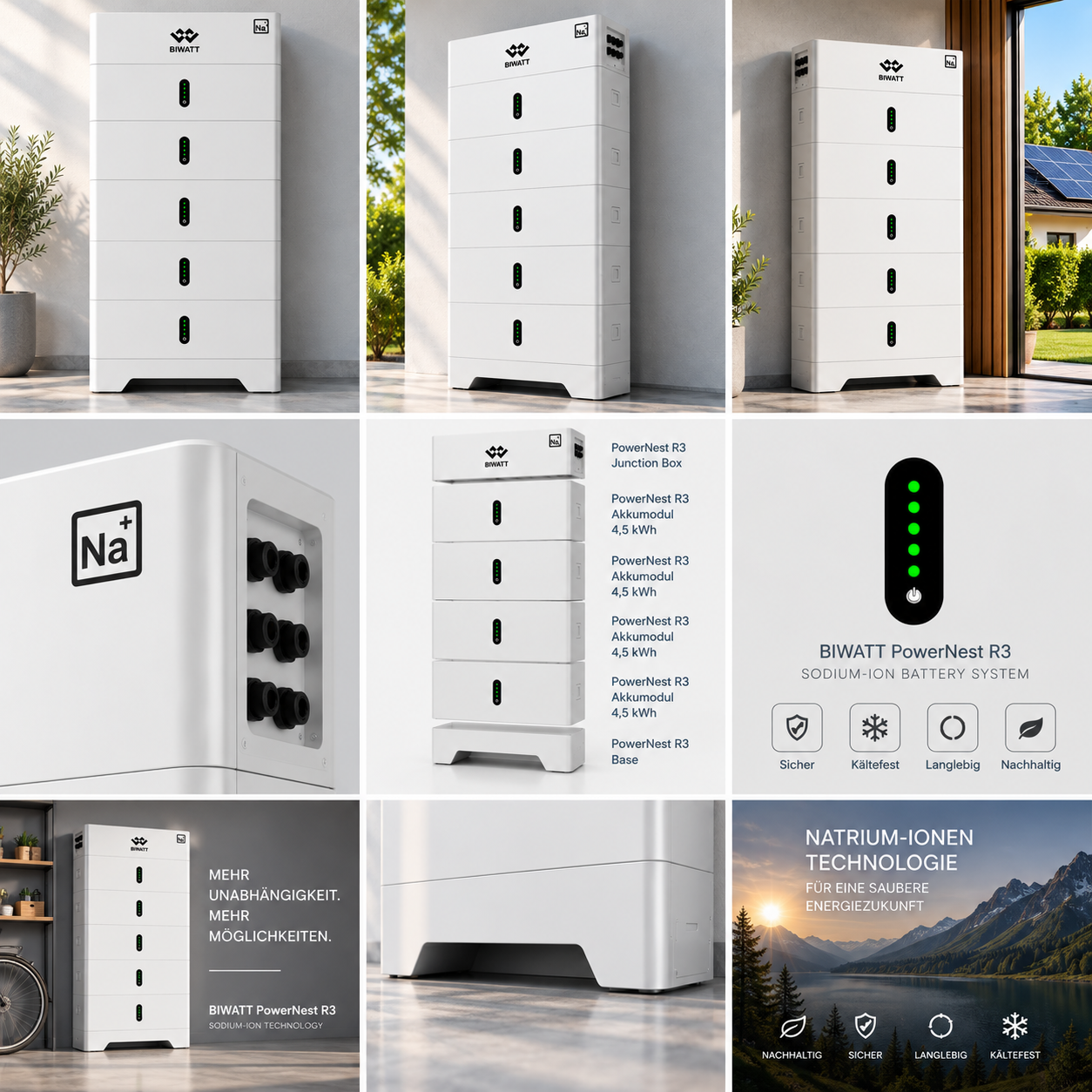 BIWATT PowerNest R3 Natrium-Ionen-Speicher modularer Aufbau 18 kWh